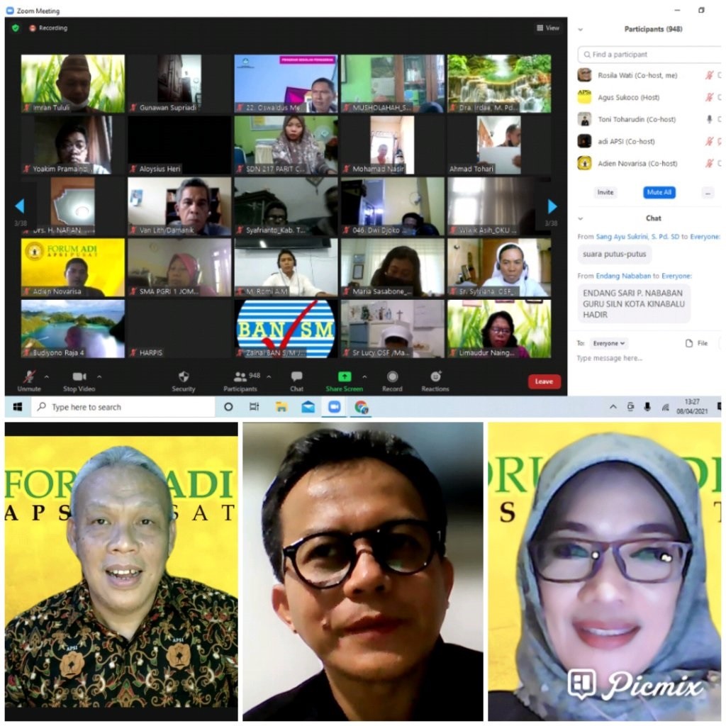 Webinar FORUM ADI (Aspirasi, Diskusi, Konsultasi) IV - APSI Pusat